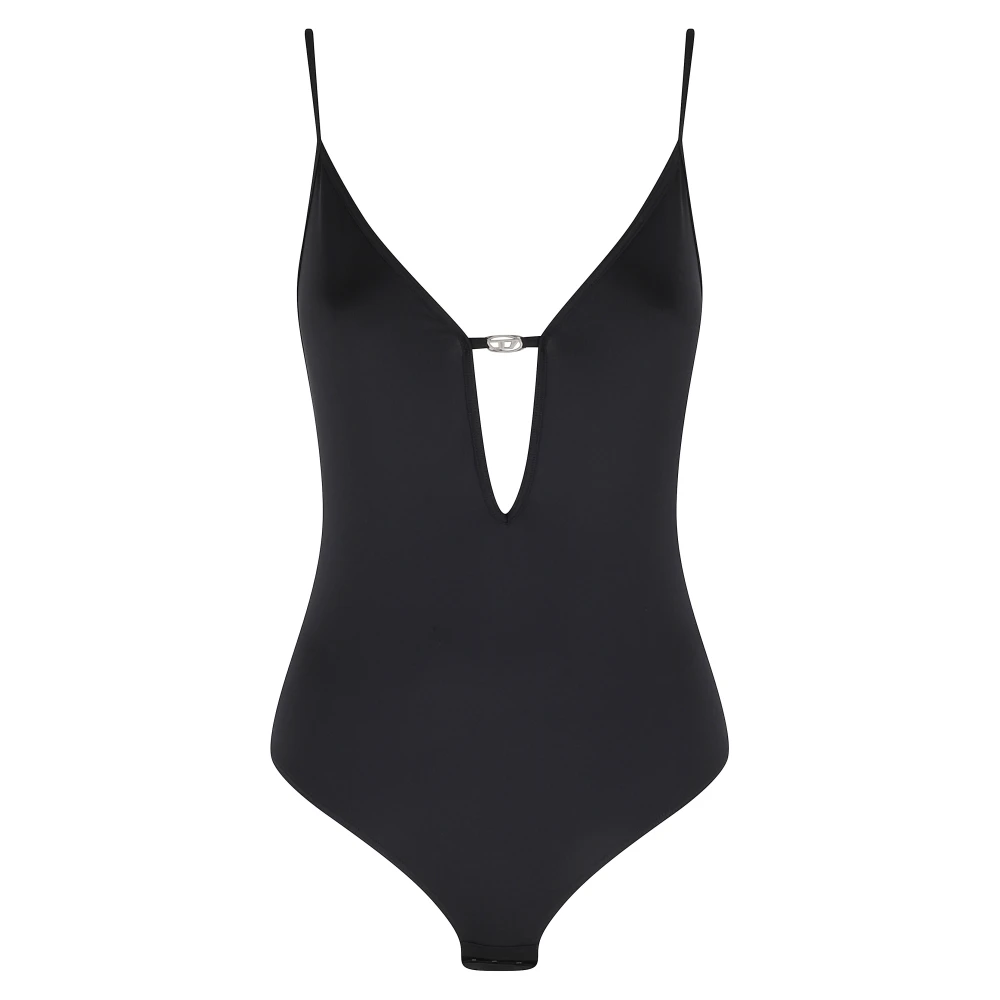 Diesel Women's Black Ufby Oval D Bodysuit