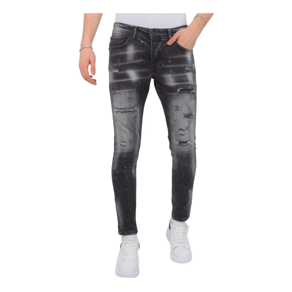 Distressed Jeans Stonewash Herre Slim Fit -1087