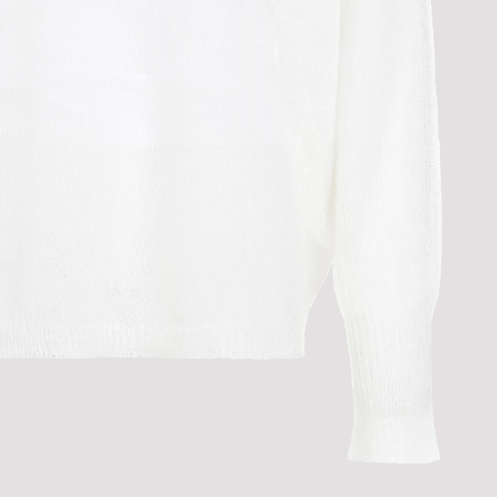 Fabiana Filippi Witte Mohair Pullover Sweater White Dames