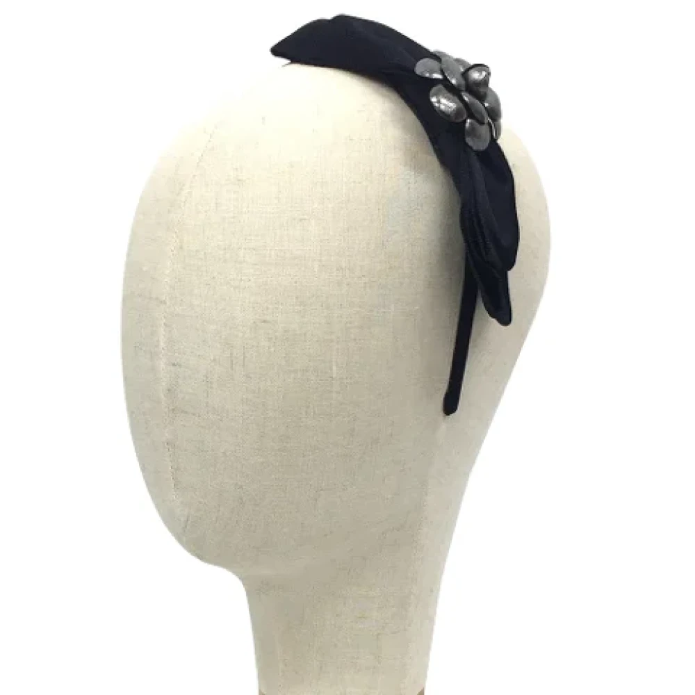 Chanel Vintage Pre-owned Fabric hair-accessories Black Dames