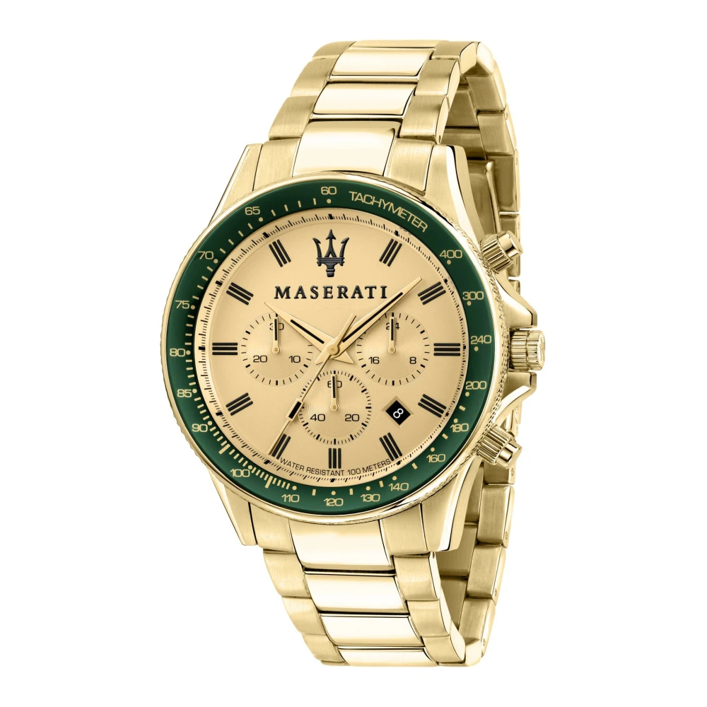 Maserati Men's Stainless Steel, Yellow Gold PVD Watch, Sfida Collection, with Stainless Steel Strap - R8873640005 - Image 3