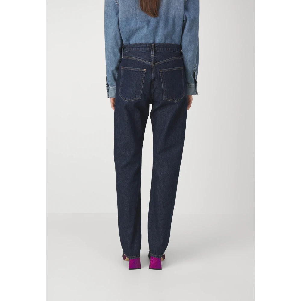 Agolde Vintage High-Waist Straight-Leg Jeans Blue Dames