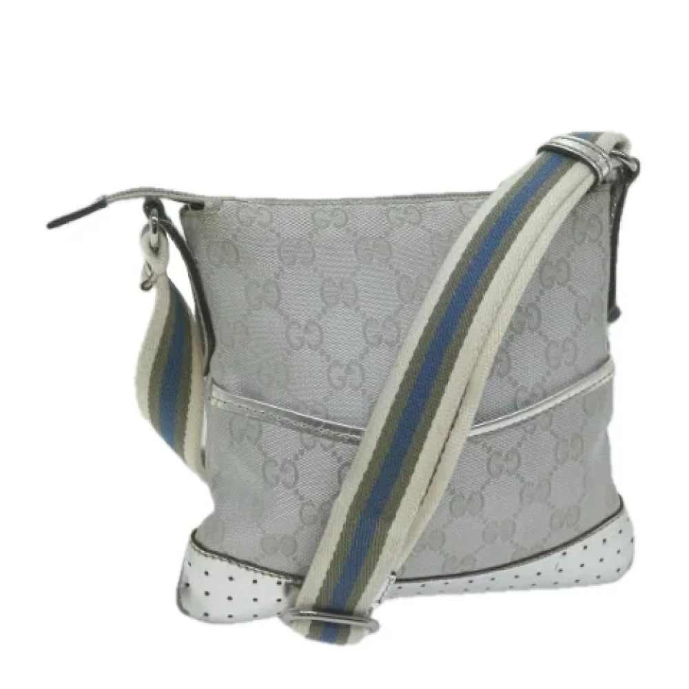 Gucci Vintage Pre-owned Canvas shoulder-bags Gray Dames