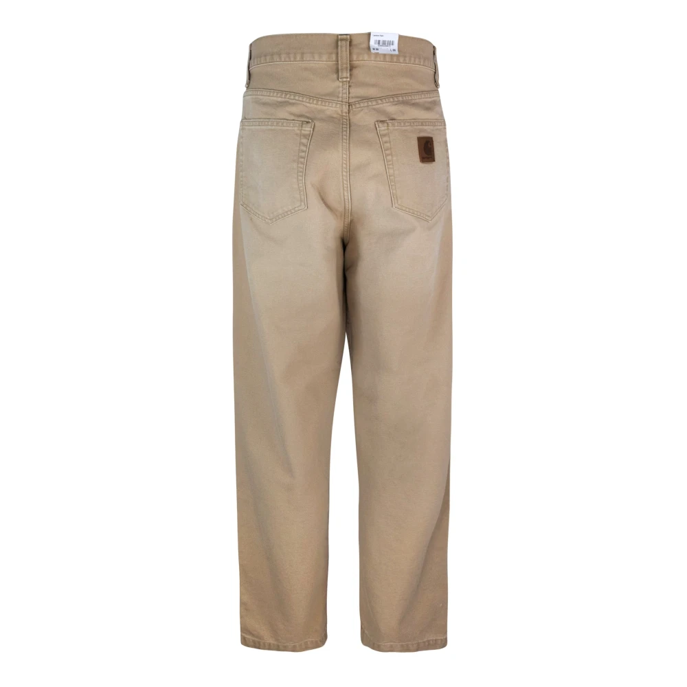 Carhartt WIP Organische katoenen losse taps toelopende broek Beige Heren