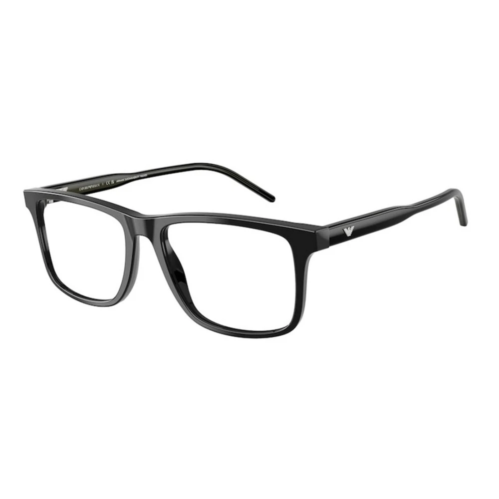 Emporio Armani Men's Shiny Black Square Acetate Eyeglasses Online - Full Rim - Ea3257 - Image 4