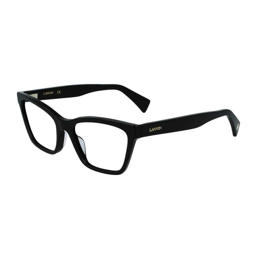 Lanvin Stijlvol Zwart Acetaat Frame Bril Black Dames
