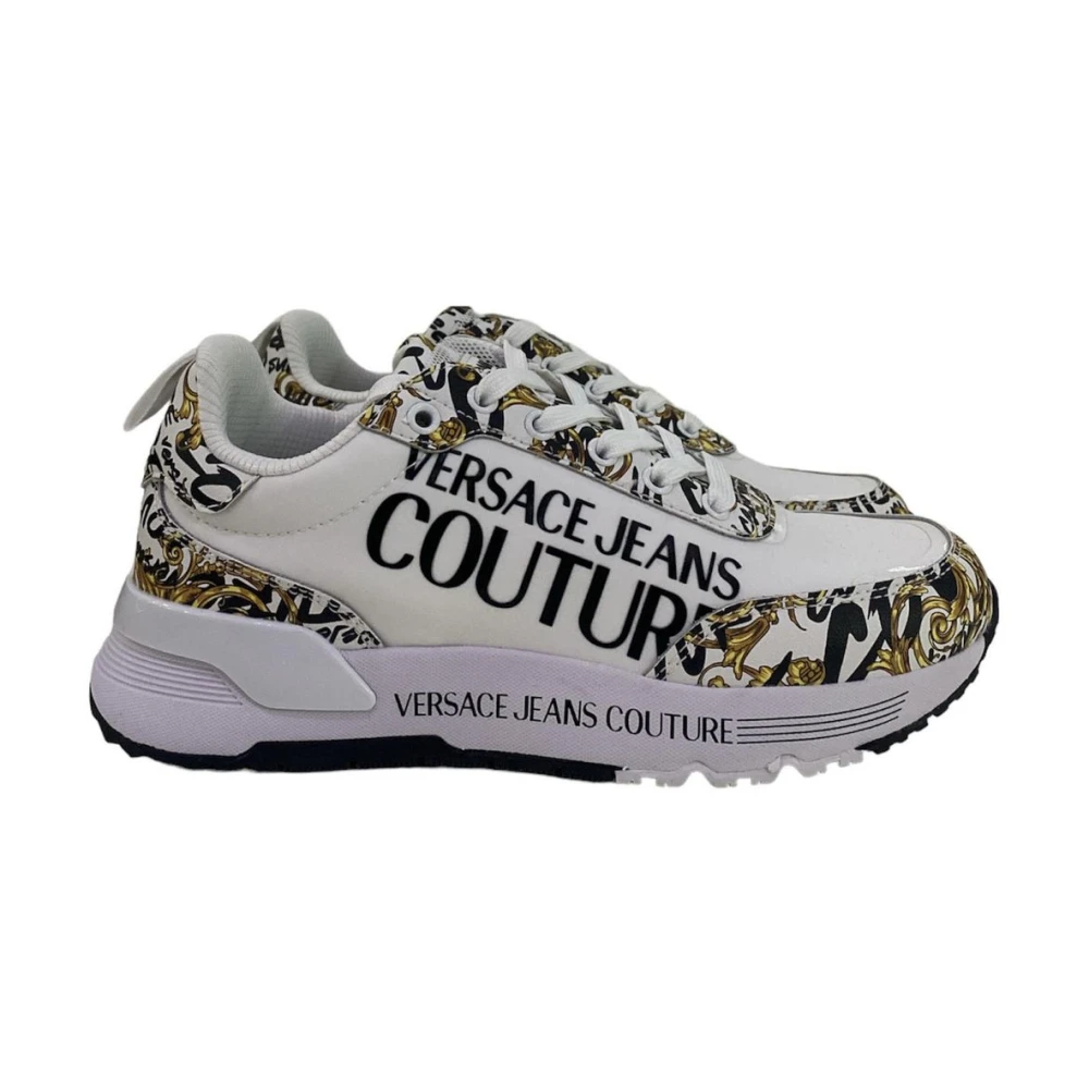 Versace Jeans Couture Logo Space Couture Nylon Sneakers - Storlek 38 White, Dam