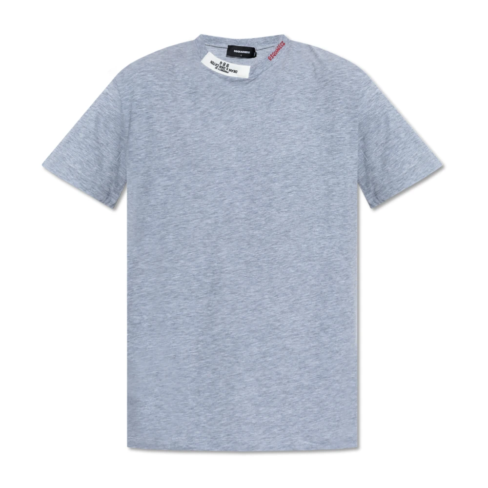 Dsquared2 T-shirt met logo Gray Heren