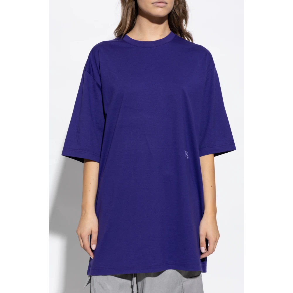 Y-3 T-shirt met logo Purple Unisex