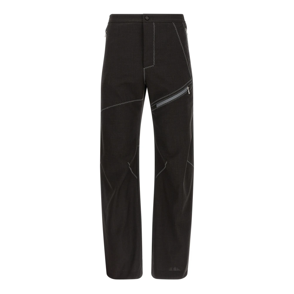 Kiko Kostadinov Men's Brown Straight Trousers, M, Fosco Trousers