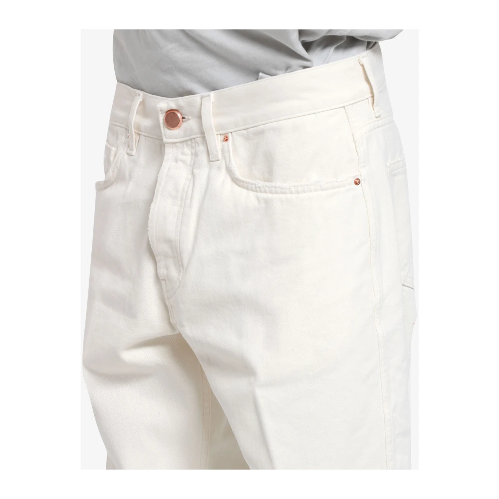 Don The Fuller Seoul Denim Jeans Losse Pasvorm Taps Toelopende Pijp Beige Heren