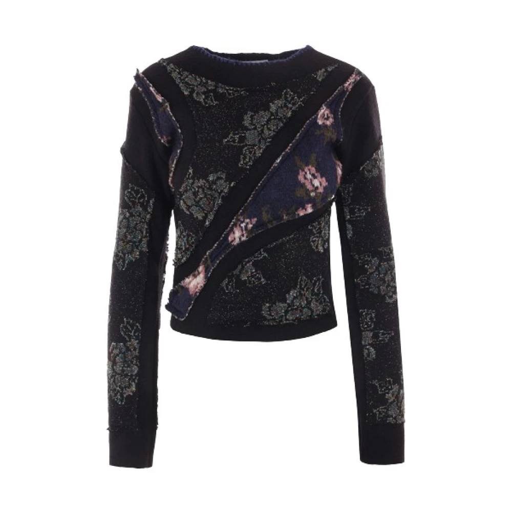 Rave Review Patchwork Wollen Trui Multicolor Dames