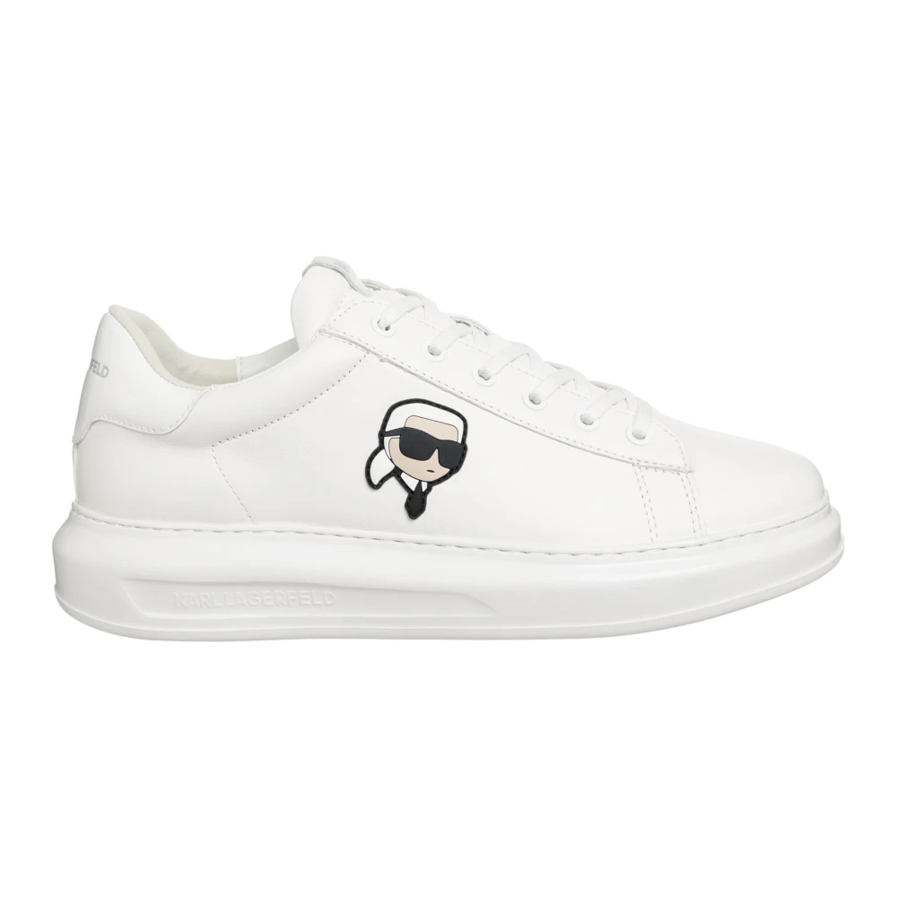 Karl Lagerfeld K/Ikonik Kapri Sneakers - Snörning, Enfärgat Mönster White, Herr