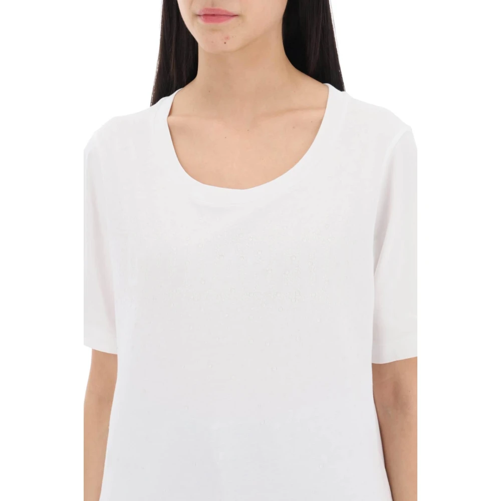 Dsquared2 T-shirt met strass logo White Dames