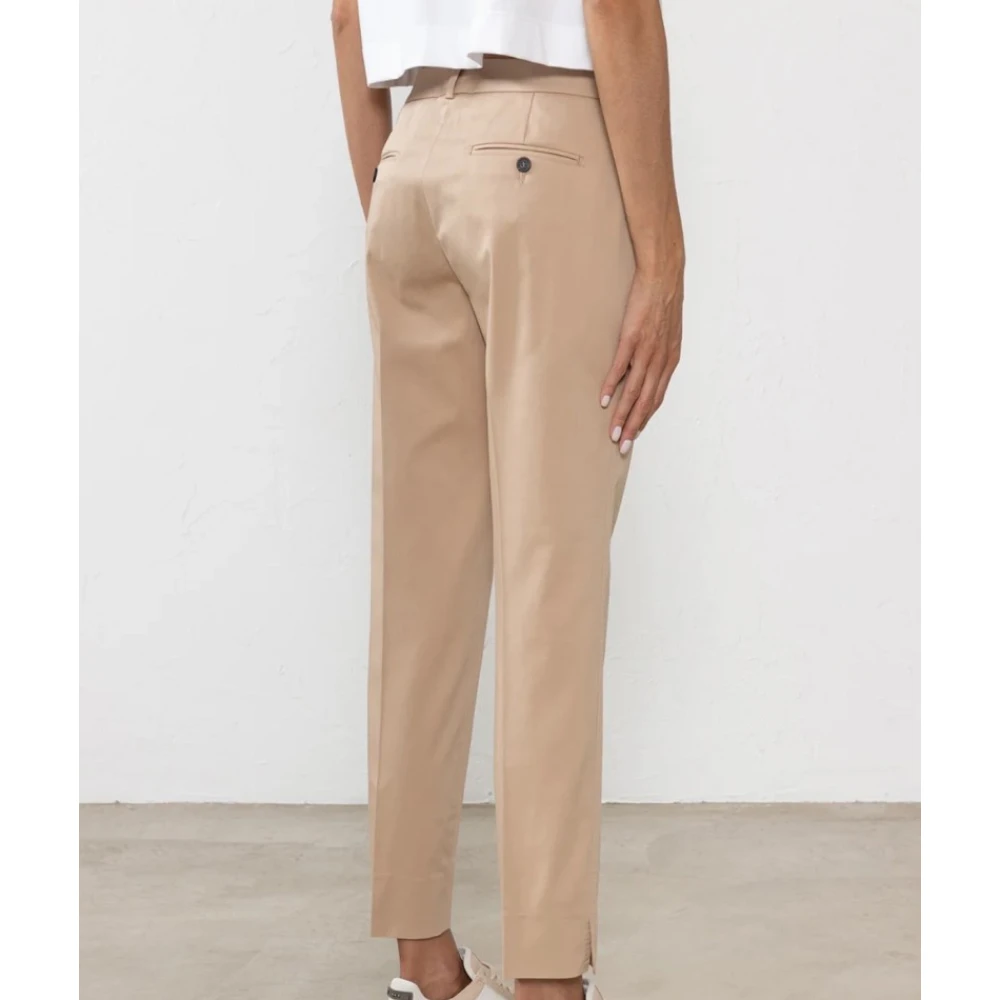 PESERICO Dubbele Technische Sigarettenbroek Beige Dames