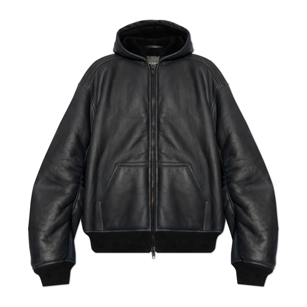 Balenciaga Leren jas Black Heren