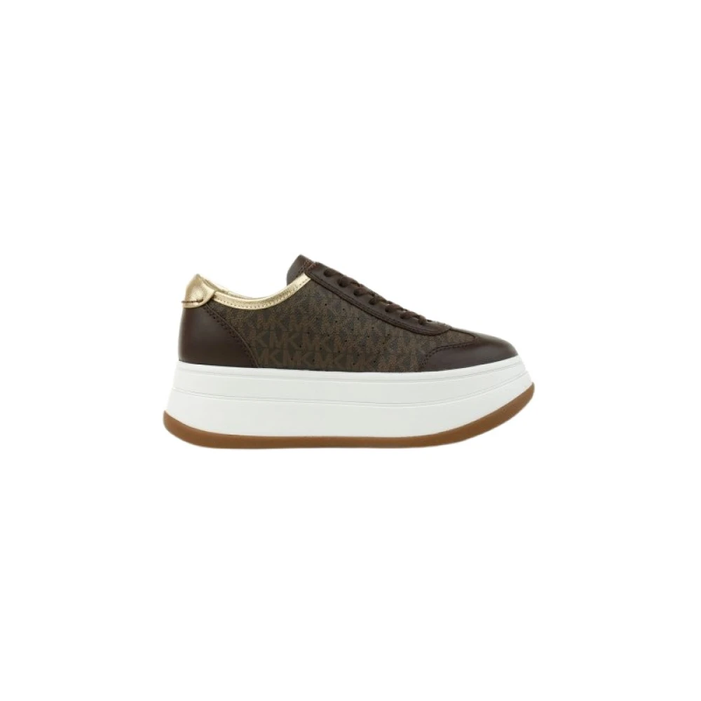 Michael Kors Hayes Signature Logo Platform Sneaker Dames Schoenen Bruin