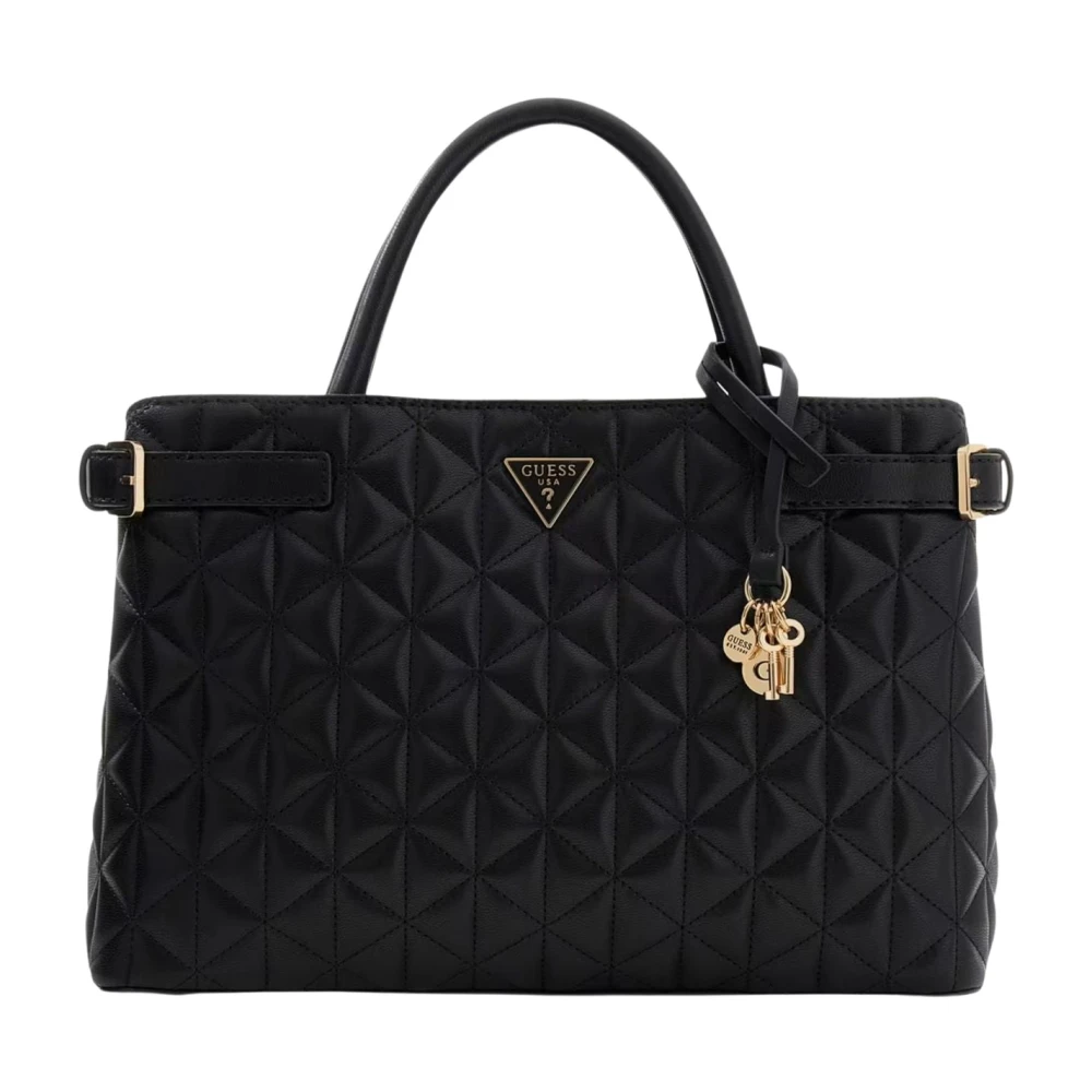 Guess Women's Black Handbags, One Size, Paisleigh Quilted Handbag