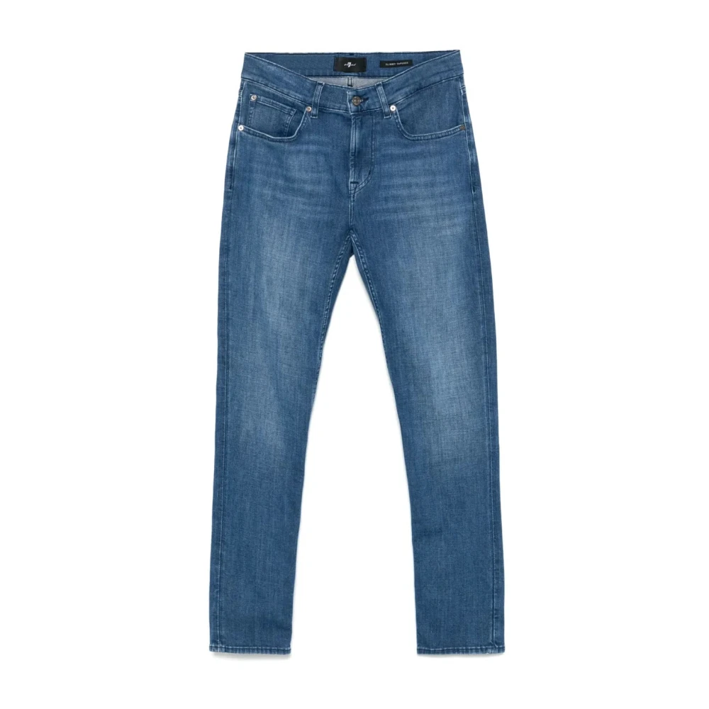7 For All Mankind Slim Fit Jeans Donkerblauw Blue Heren