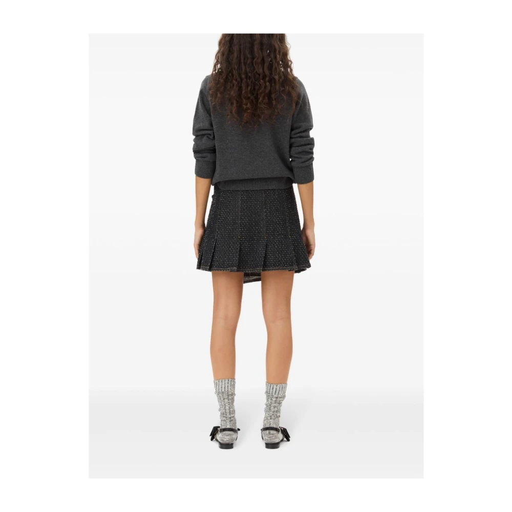 Ganni Rondhals gebreide trui Gray Dames