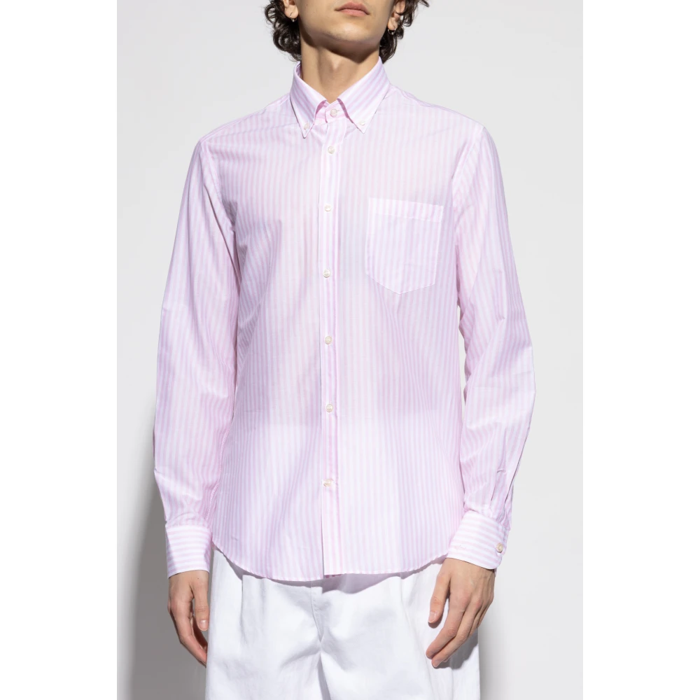 PAUL & SHARK Overhemd met gestreept patroon Pink Heren