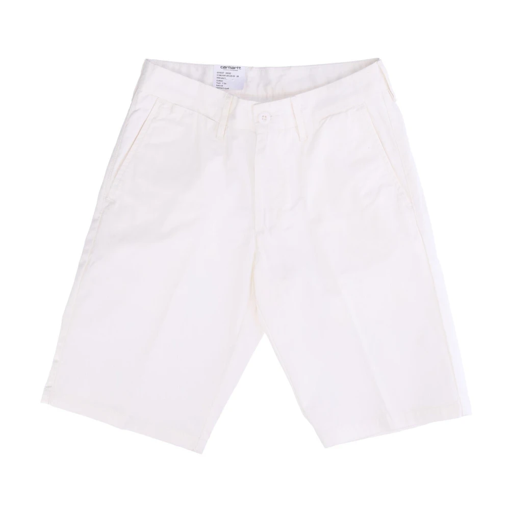 Carhartt Wip Men's White Casual Shorts, W29, Natural Gart Dyed Shorts