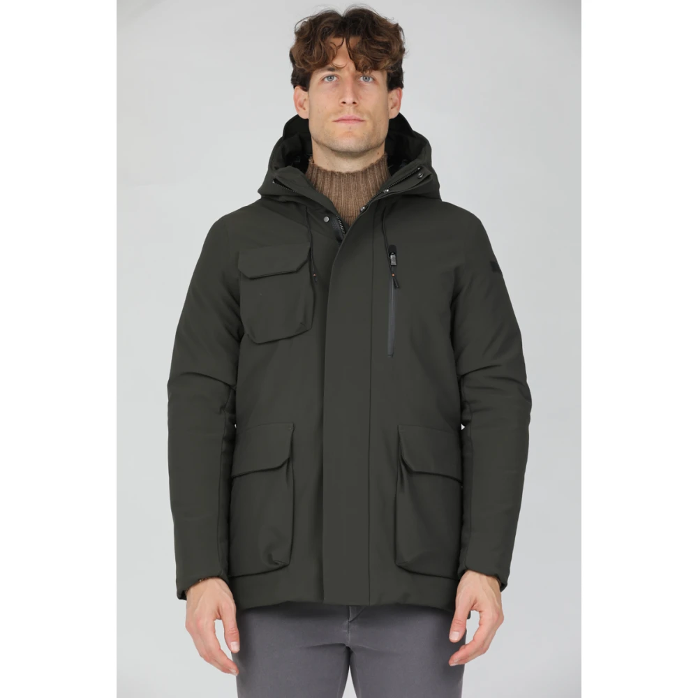 RRD Waterafstotend Field Jacket met Capuchon Green Heren