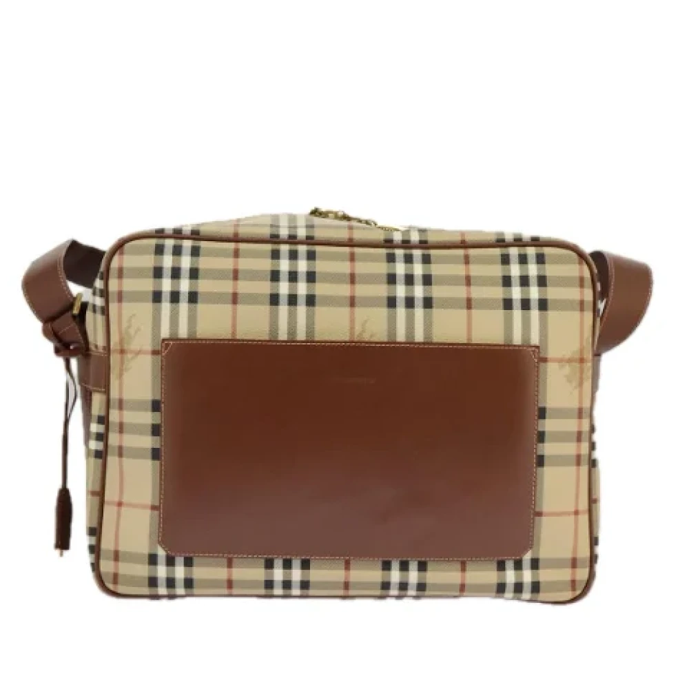 Burberry Vintage Pre-owned Leather shoulder-bags Beige Dames
