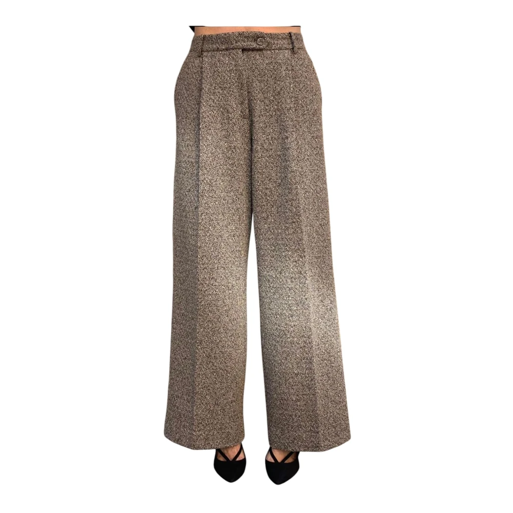 Emma&Gaia Wide Trousers Brown Dames
