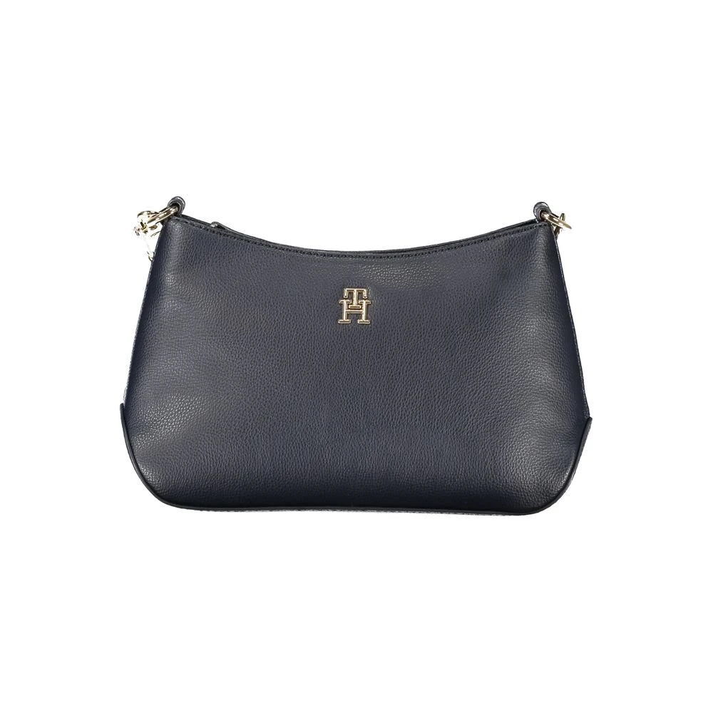 Tommy Hilfiger Women's Blue Polyester Shoulder Bag With Logo