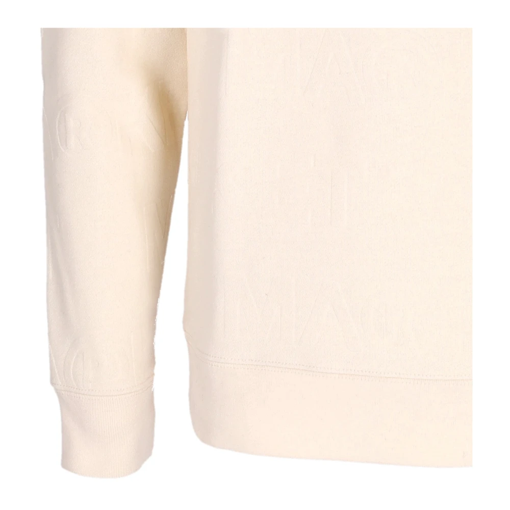 Market Reliëfprint Crewneck Sweatshirt Fleece Beige Heren