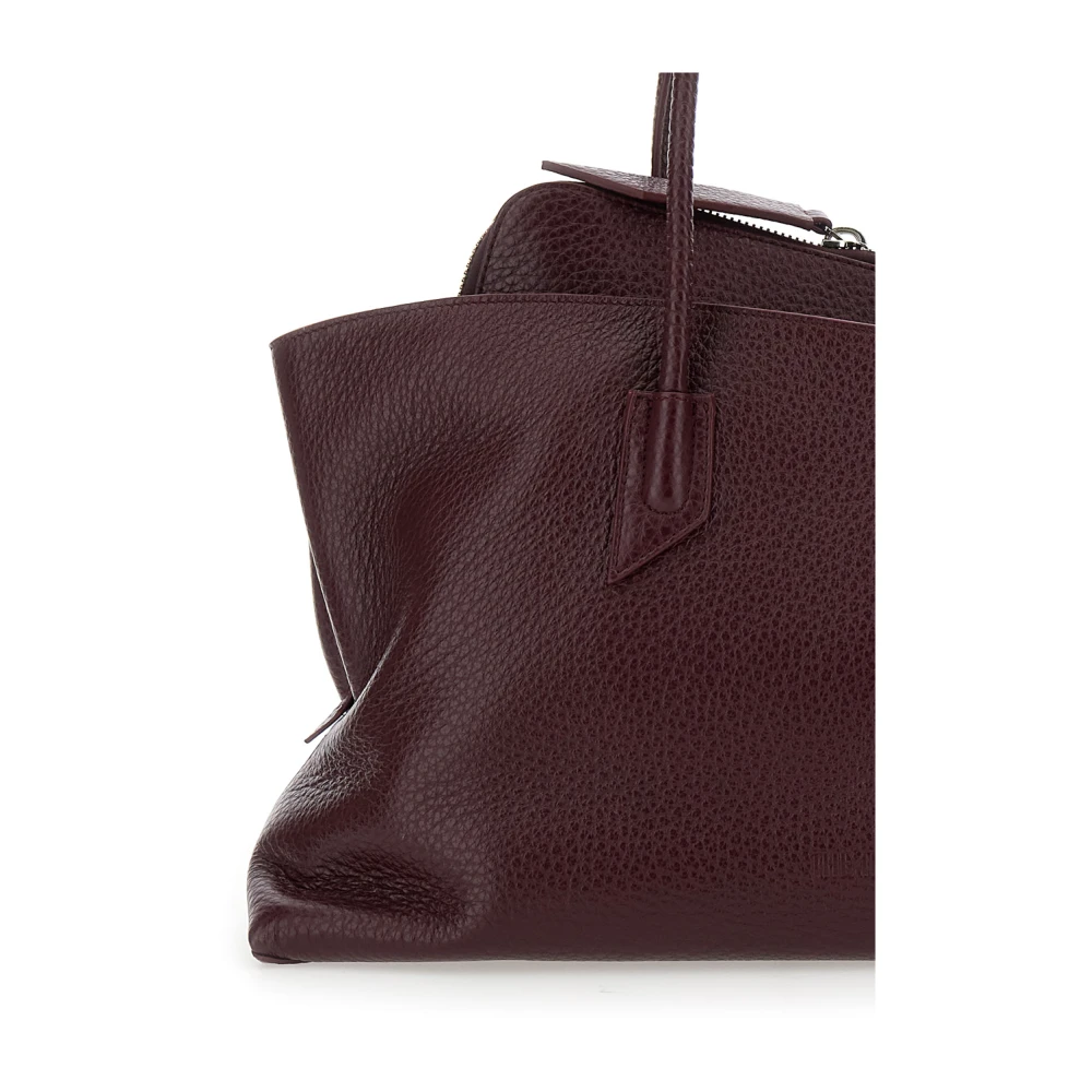 The Attico Bordeaux Leren Schoudertas met Handvatten Red Dames