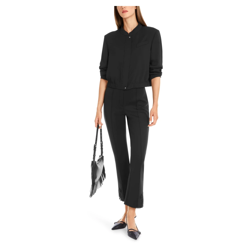 Marc Cain Frederica Scubajersey Vlinderdetail Broek Black Dames
