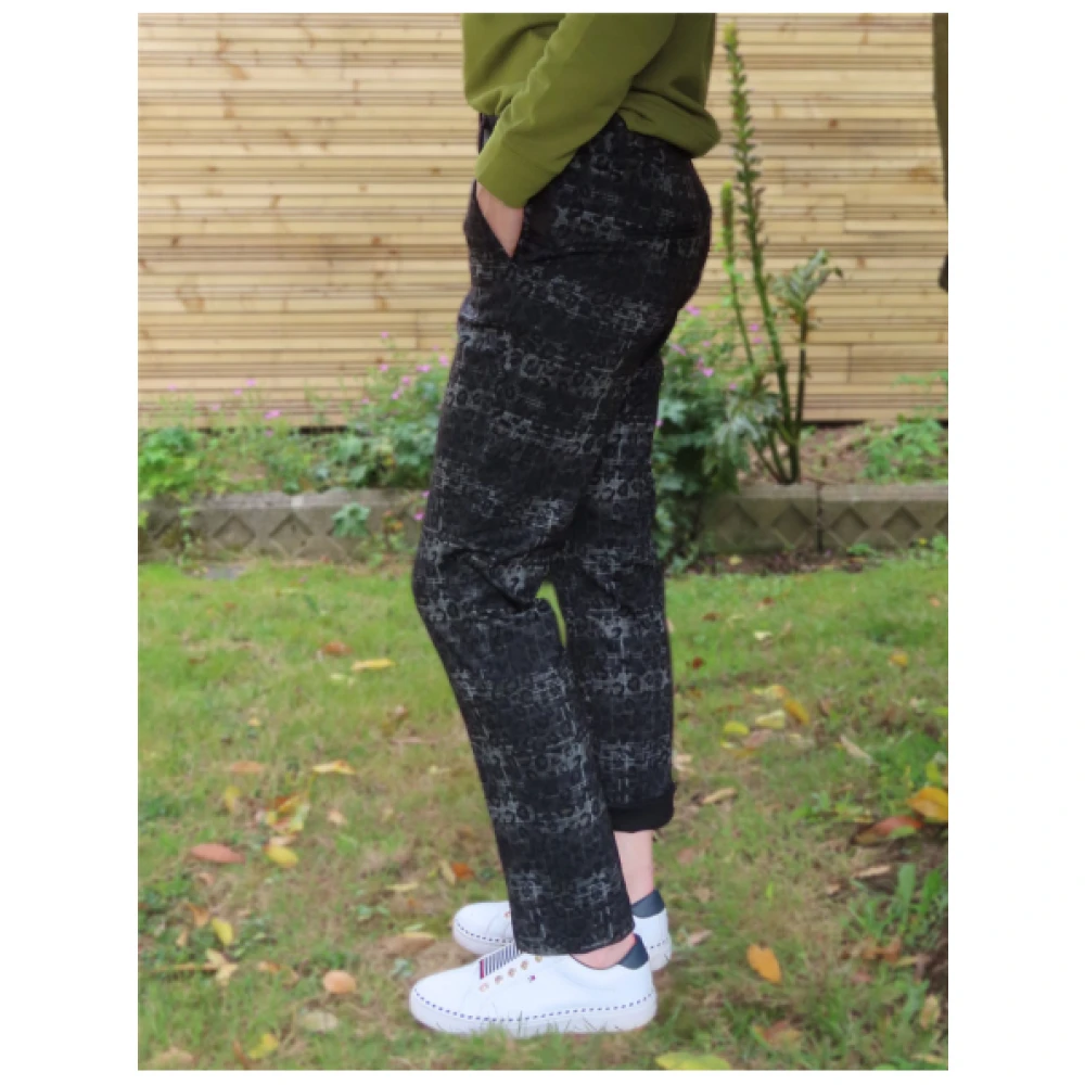 Mason's Jerseybroek met Luipaardprint Black Heren