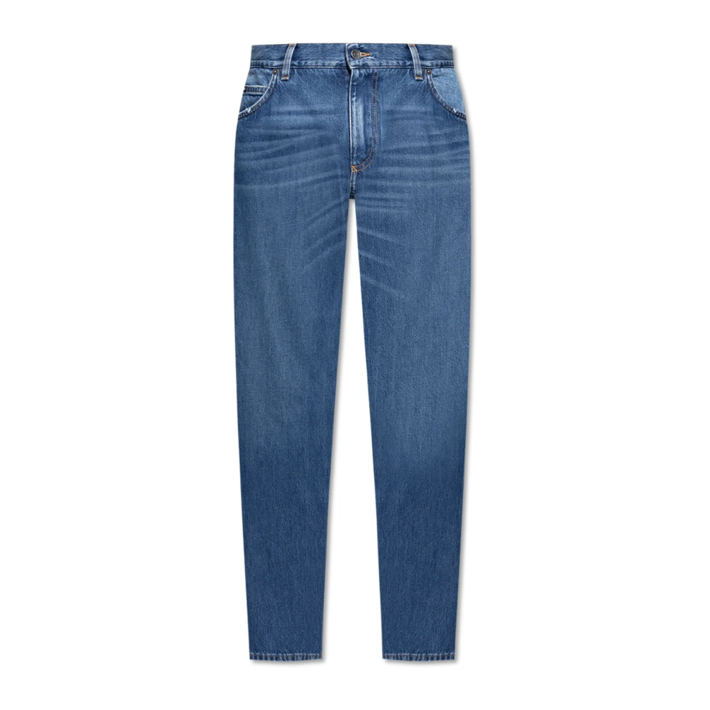 Dolce & Gabbana Blue Jeans With Vintage Effect - Male - Straight Fit Jeans - Xl - Jeans