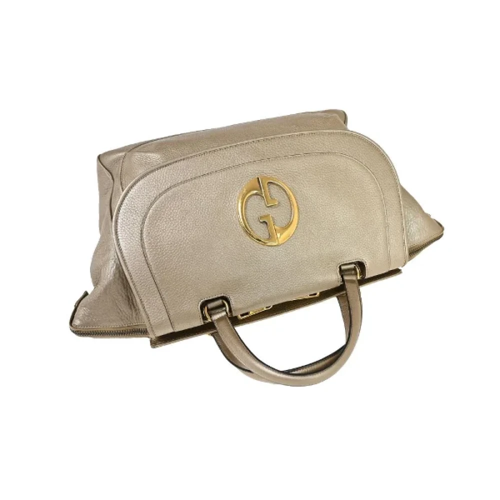 Gucci Vintage Pre-owned Leather handbags Beige Dames