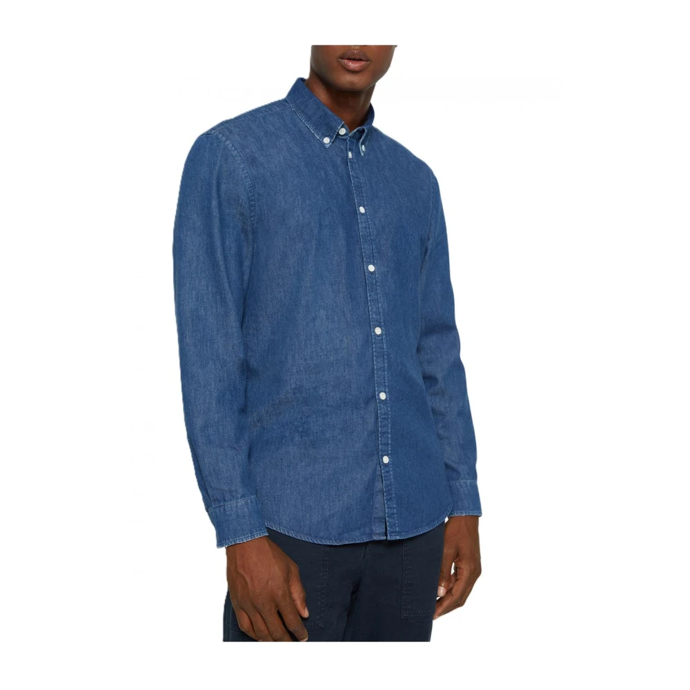Dondup Katoenen Overhemden Blue Heren