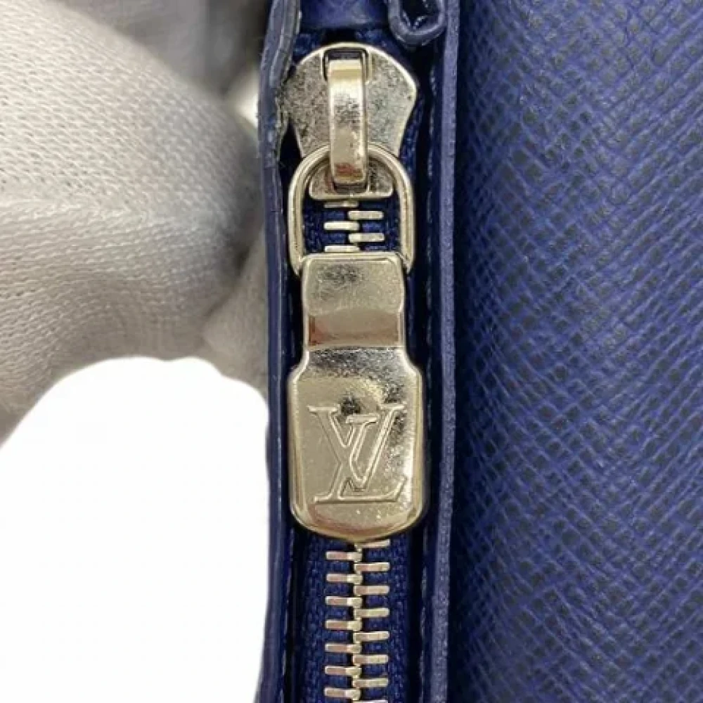 Louis Vuitton Vintage Pre-owned Leather wallets Blue Heren