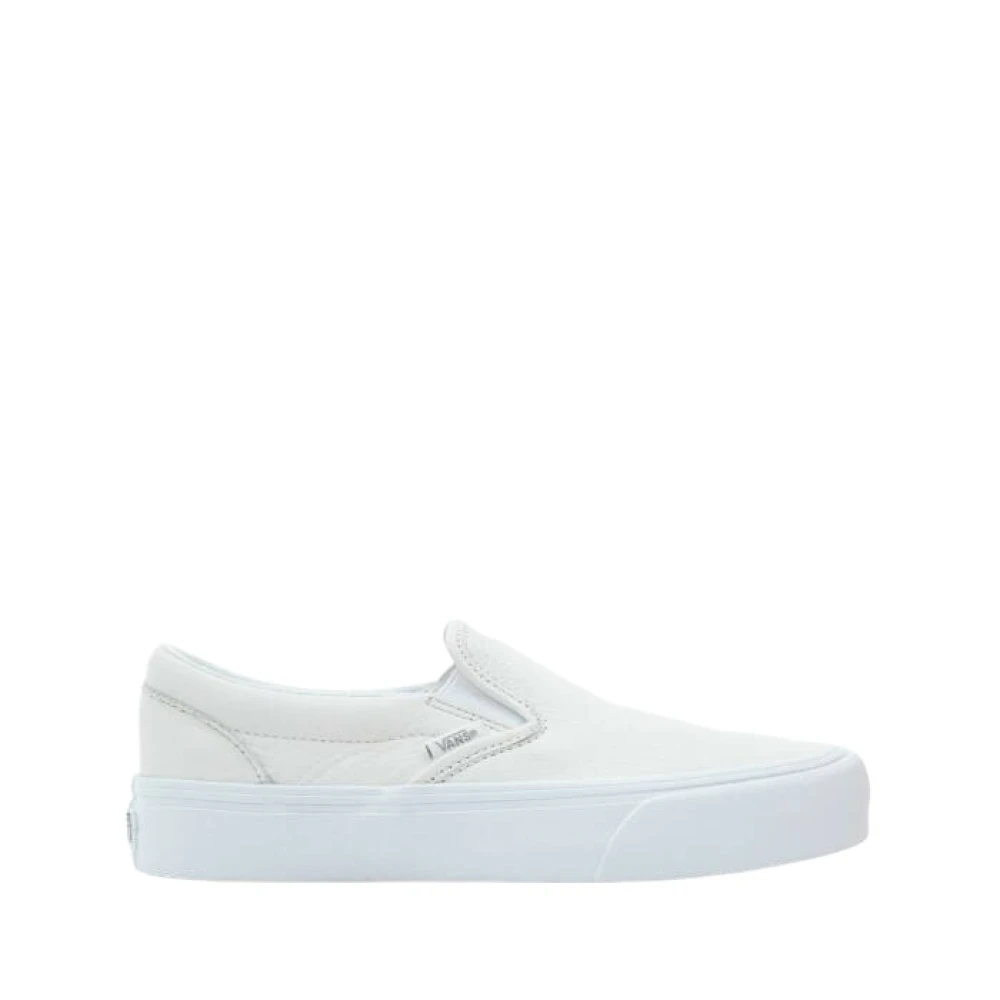 Vans Dames Slip-On VR3 Lthr Grijze Sneakers Dames Schoenen Beige