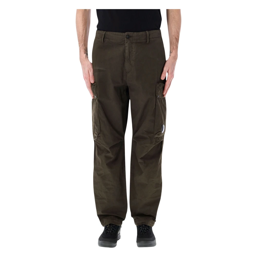 C.p. Company Men's Green Cargo Pant In Microreps - Straight Trousers - 2XL - Trousers