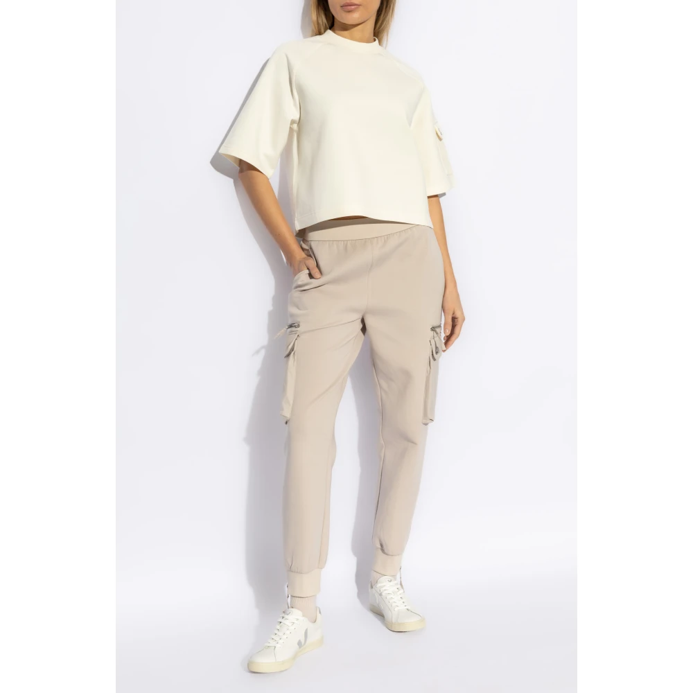Moose Knuckles T-shirt met mouwzak Beige Dames