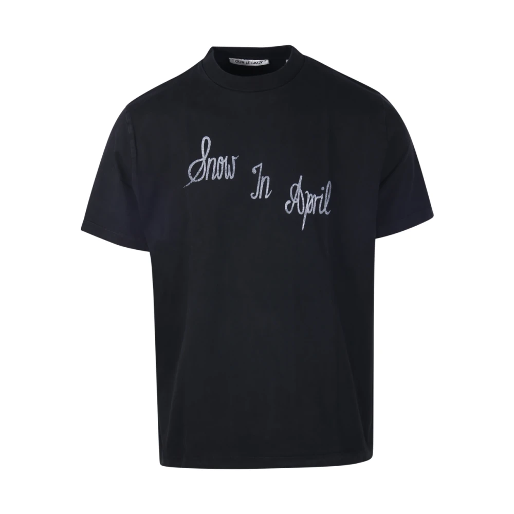 Our Legacy Zwart Ronja Print Box T-Shirt Black Heren