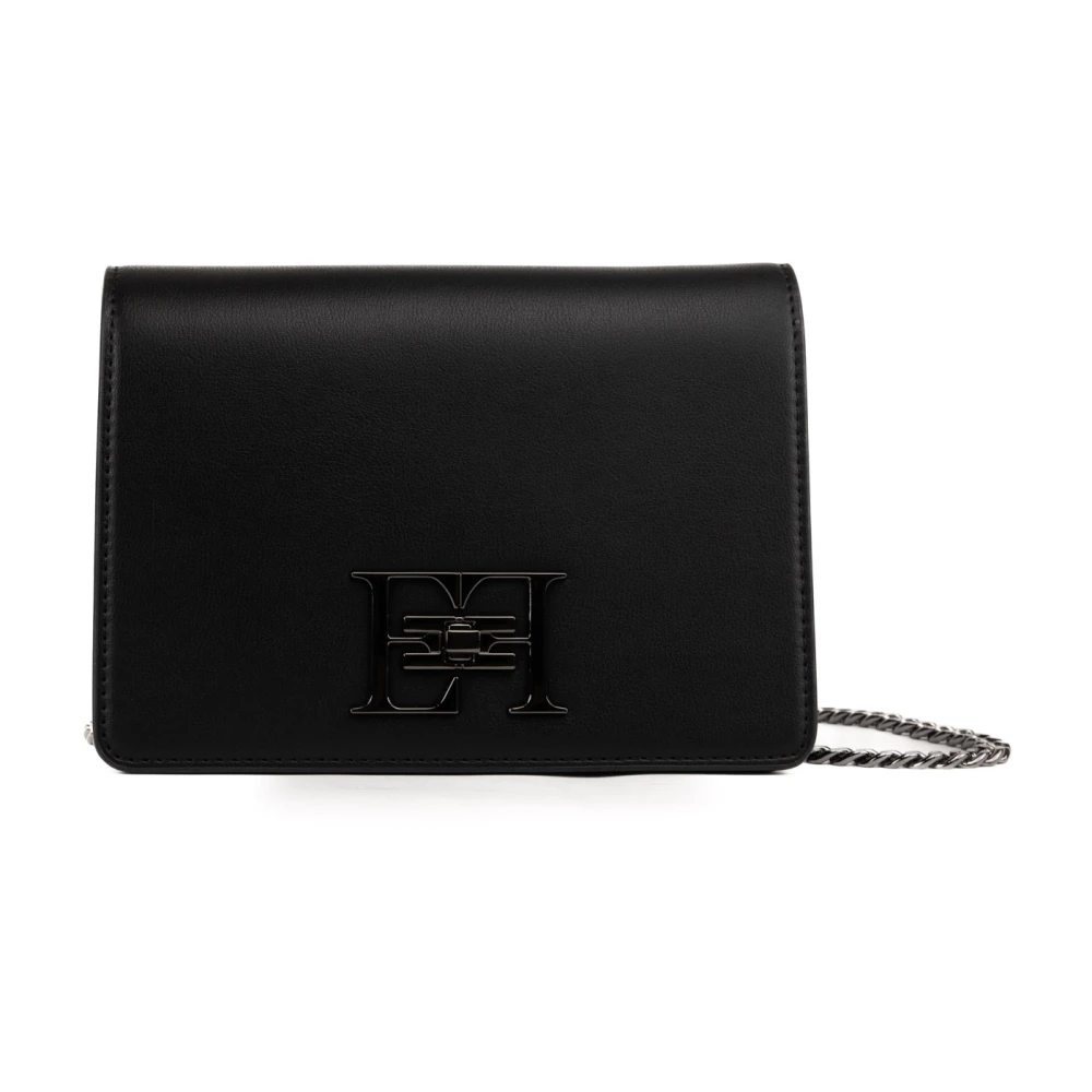 Elisabetta Franchi Zwarte Synthetisch Leren Schoudertas Black Dames