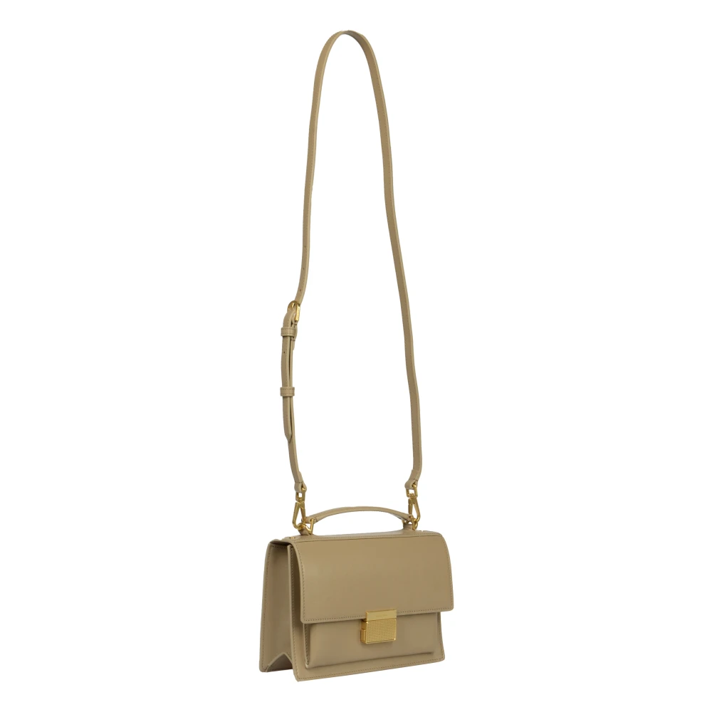 Golden Goose Palmellato leren tas met gouden details Brown Dames