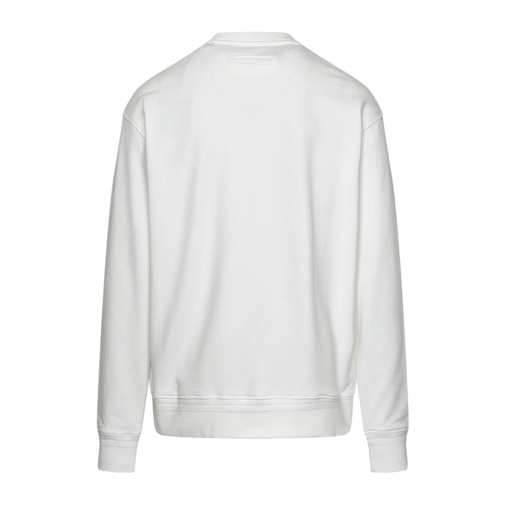 Ermenegildo Zegna Witte Katoenen Sweatshirt White Heren