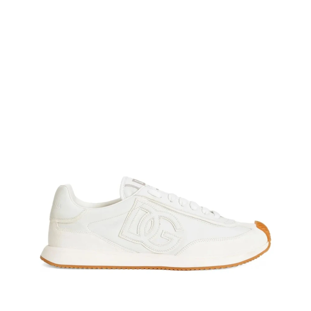Dolce & Gabbana White Cushion Leather & Suede Sneaker - Image 3