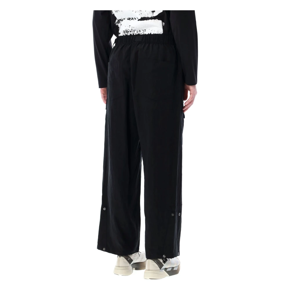 Y-3 Zwarte Twill Cargo Broek Black Heren