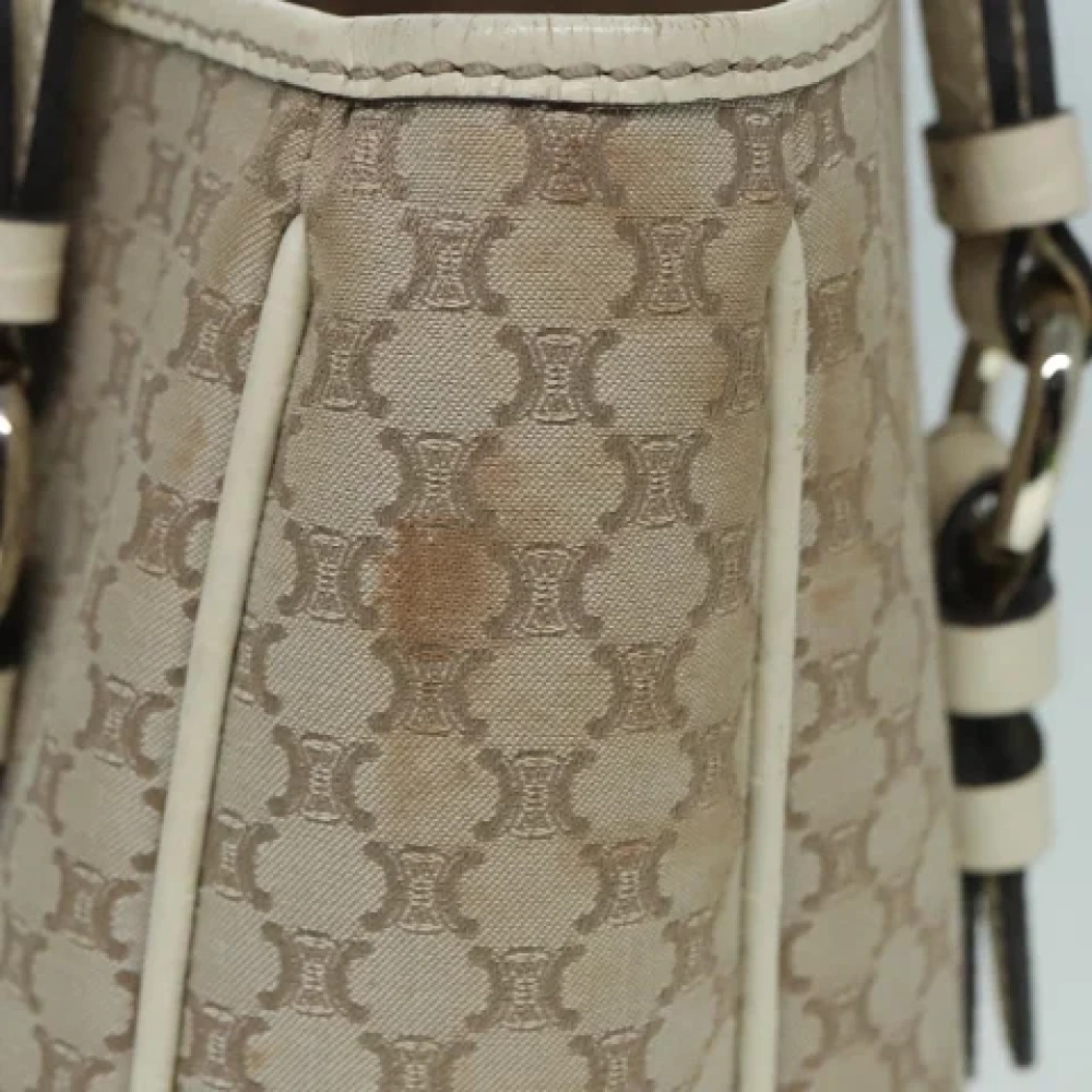 Celine Vintage Pre-owned Canvas handbags Beige Dames