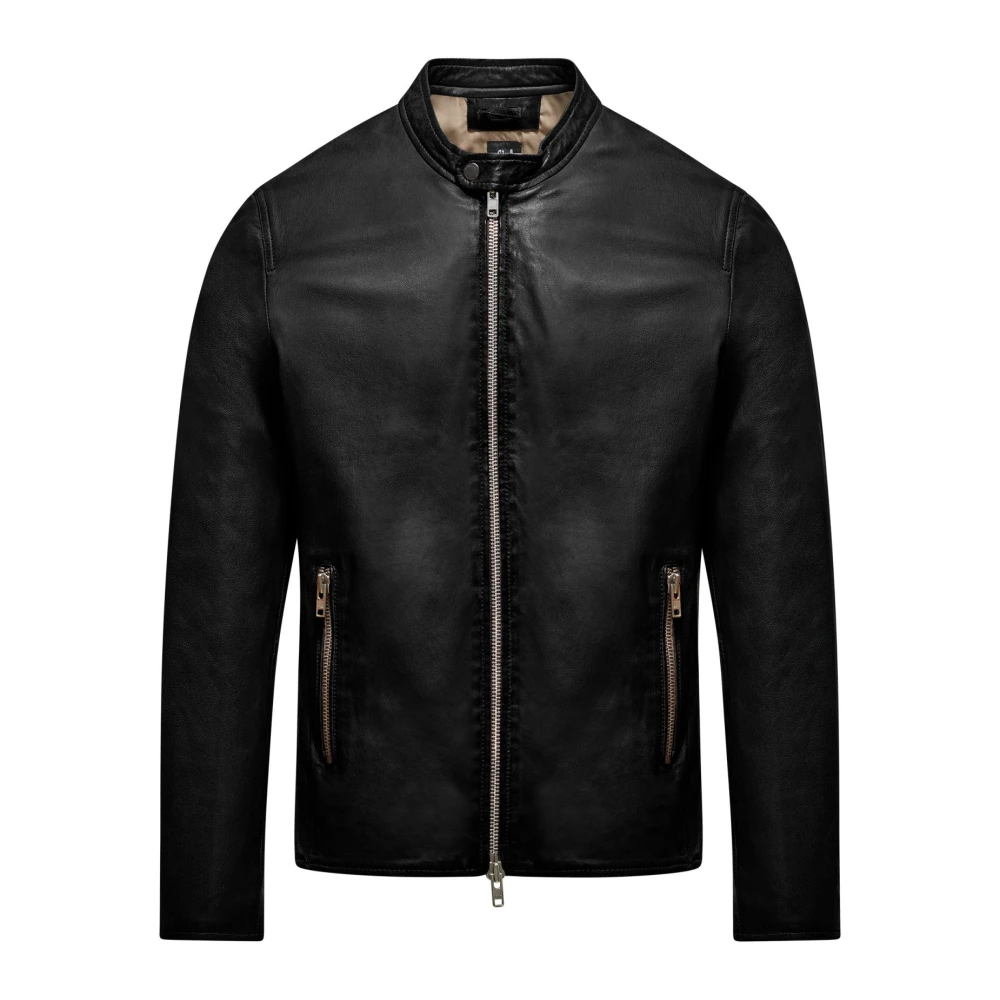 BomBoogie Roke Leren Jas Black Heren