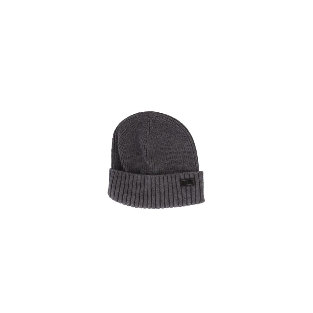 Barbour Grijze Logo Front Wollen Hoed Gray Heren